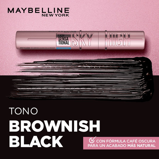 Sky High Mascara |  Waterproof Brownish Black | Rimel Marrón obscuro a prueba de agua