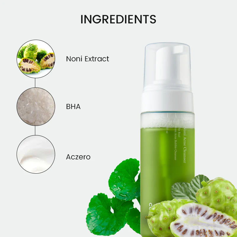 The Real Noni Acne Bubble Cleanser | Limpiador facial en espuma
