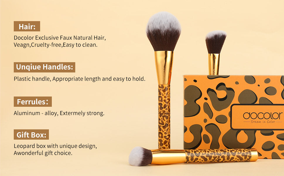 Leopard 14pc Brush Set | Set de brochas