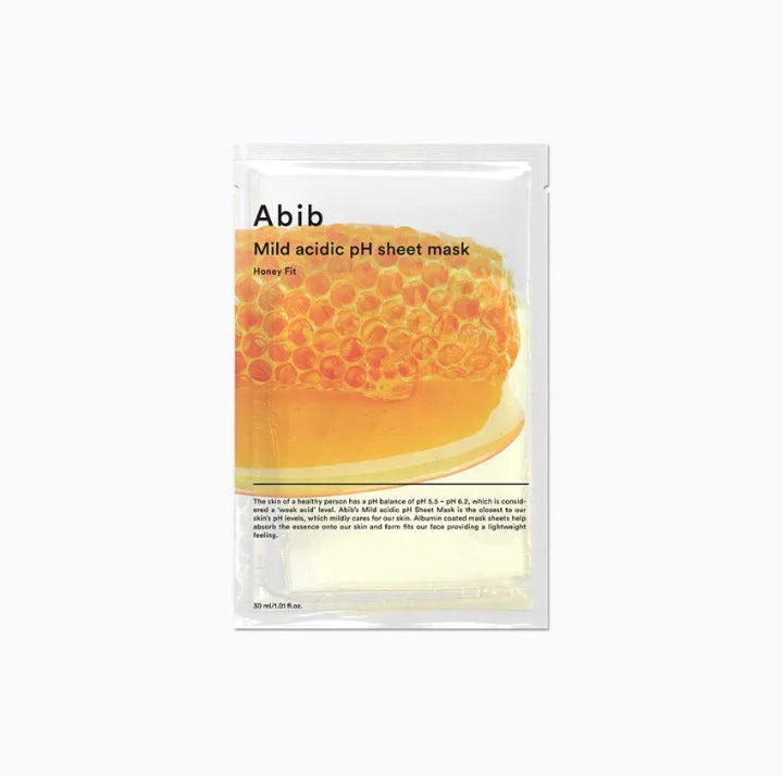 Mild Acidic PH Sheet Mask Honey Fit Sheet Mask | Mascarilla para rostro