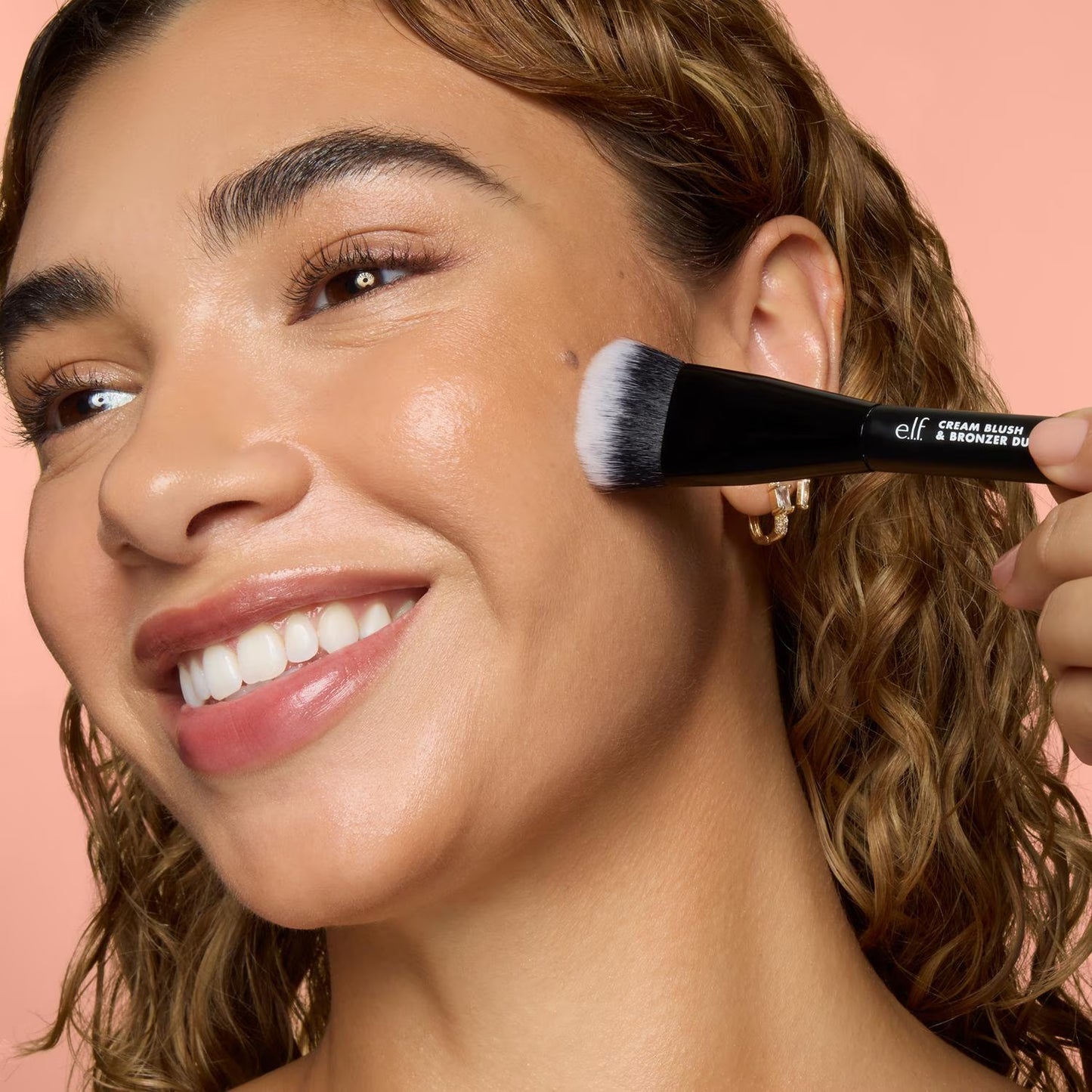 Cream blush & bronzer duo brush | Brocha para rubor y bronceador