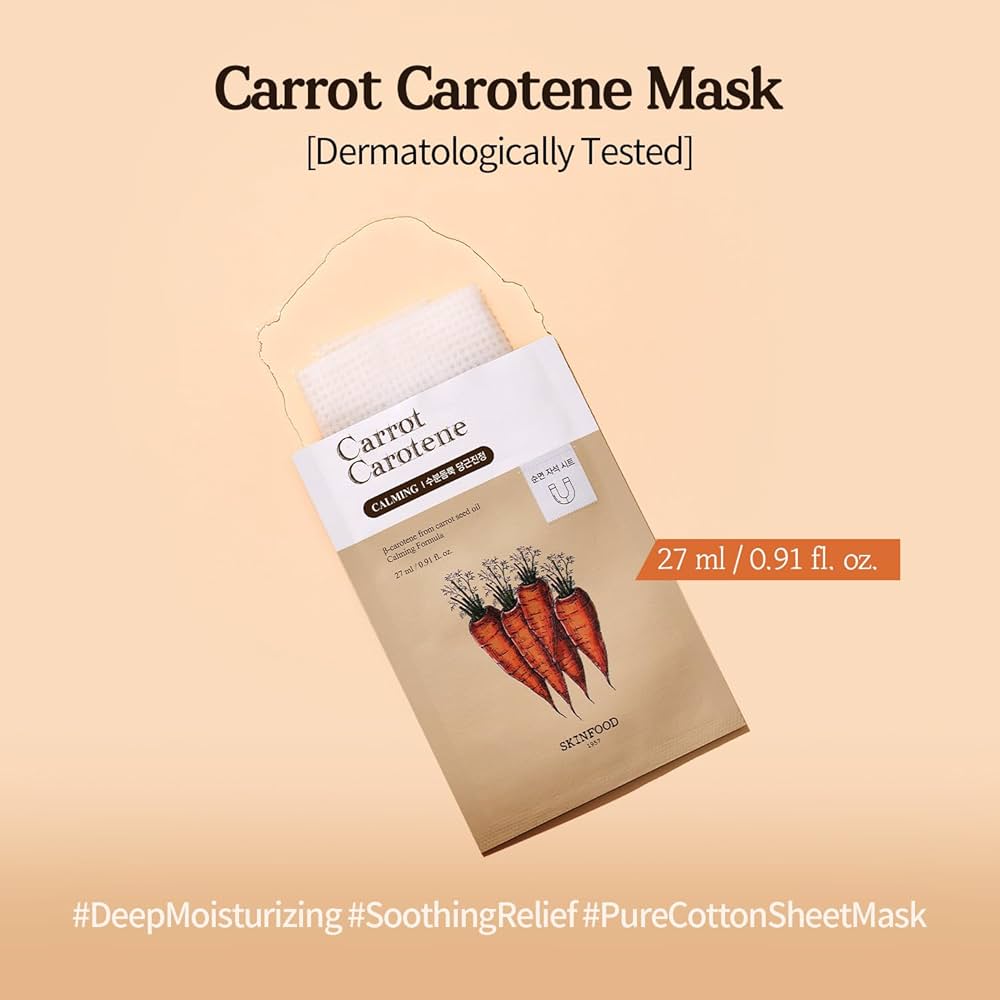 Carrot Carotene Sheet Mask | Mascarilla facial