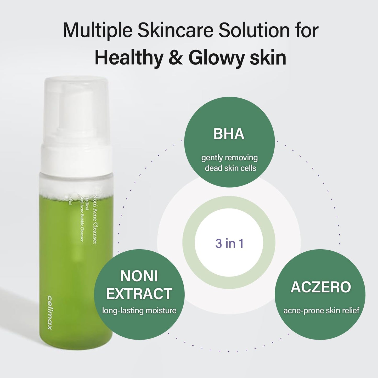The Real Noni Acne Bubble Cleanser | Limpiador facial en espuma