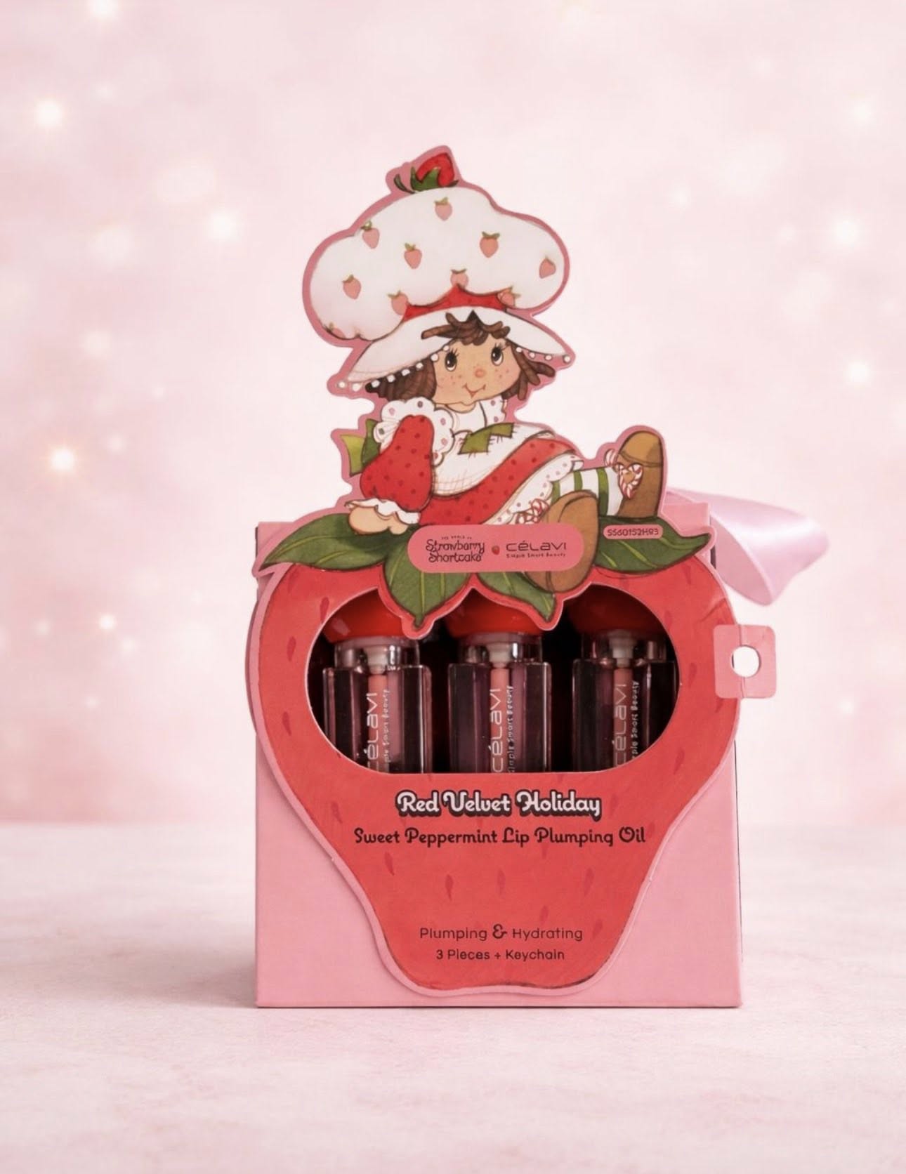 Red Velvet Holiday Plumping Oil Set Strawberry Shortcake | Set de glosses volumizantes Rosita Fresita