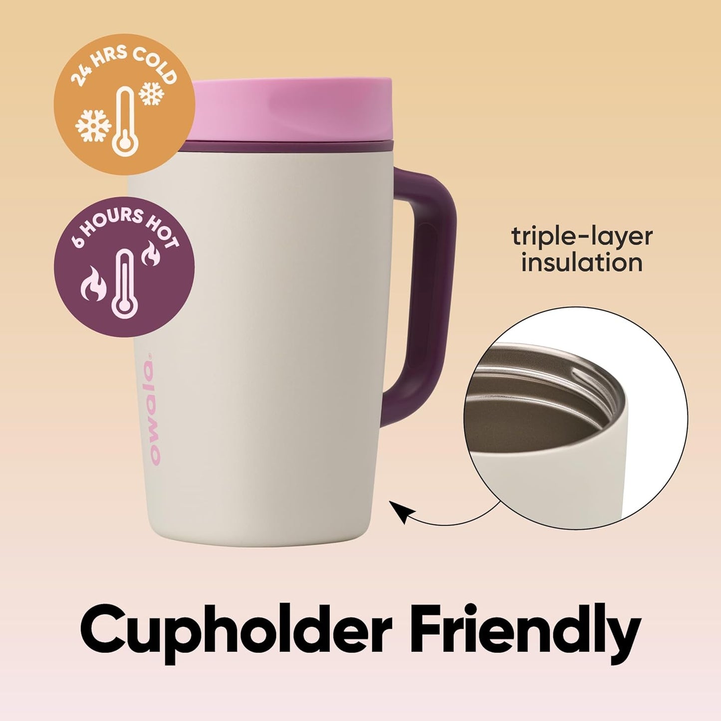 PUCKER UP | Smoothsip Slider with Handle | Termo con asa 12 y 20 oz