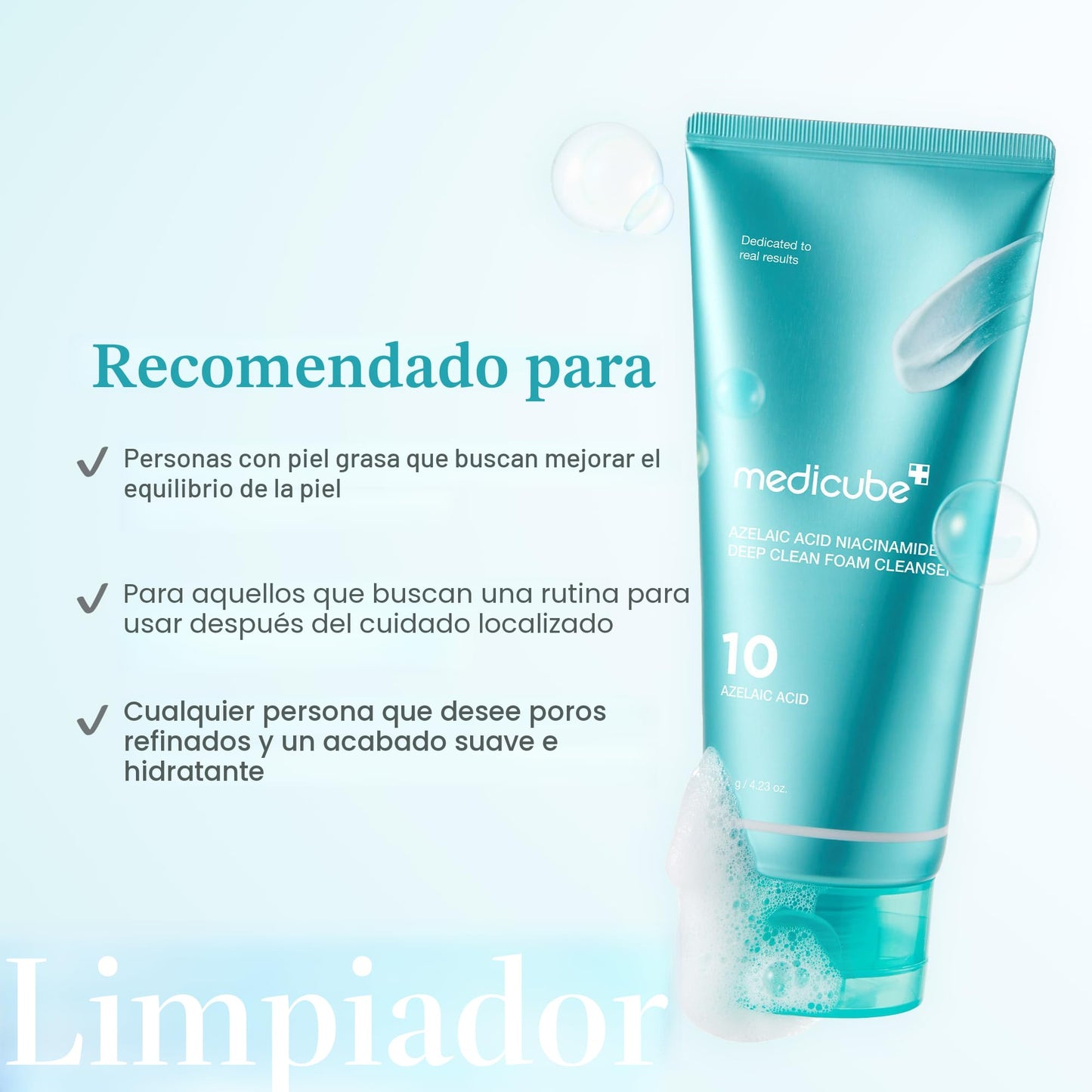 Azelaic Acid Niacinamide Deep Clean Foam Cleanser | Limpiador facial ácido azelaico