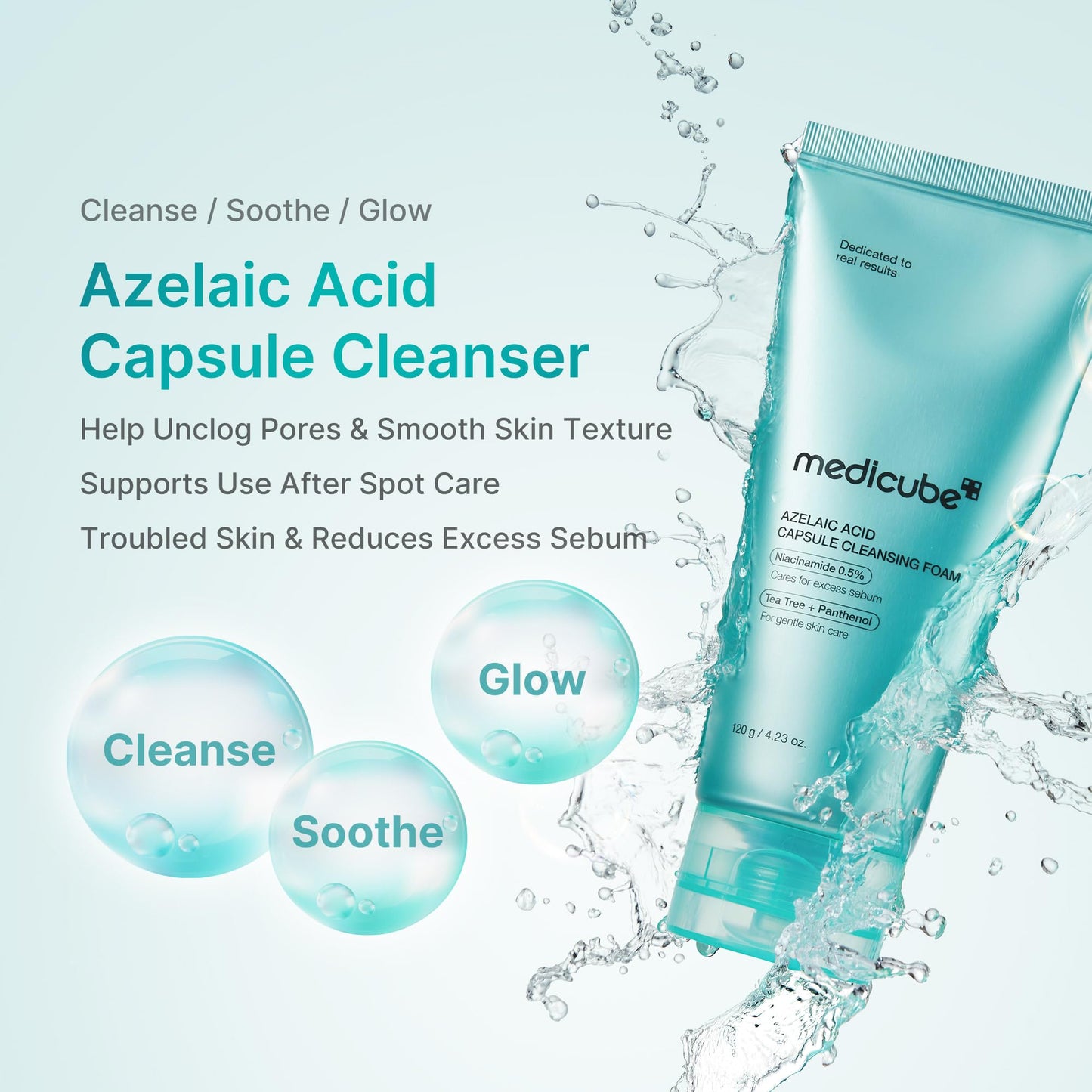 Azelaic Acid Niacinamide Deep Clean Foam Cleanser | Limpiador facial ácido azelaico