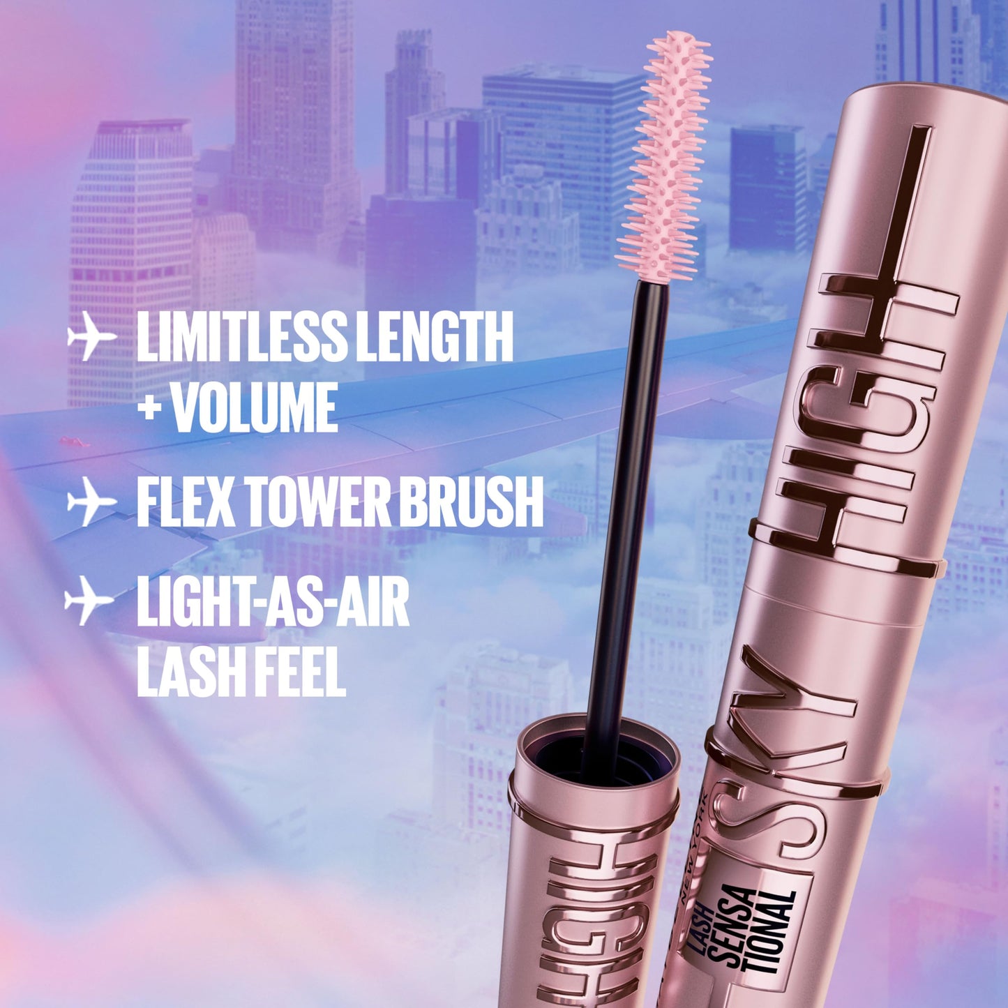 Sky High Mascara |  Waterproof True Brown | Rimel Café a prueba de agua