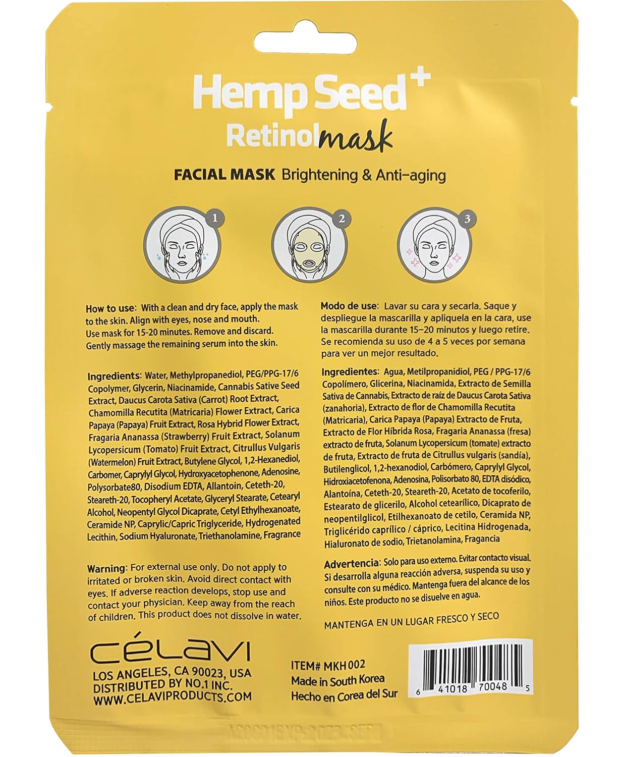 Hemp Seed Retinol Mask | Mascarilla para rostro