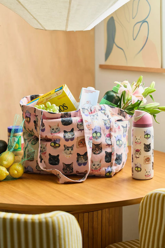 Mia Patterned Market Tote Bag | Bolso de mano estampado Mia
