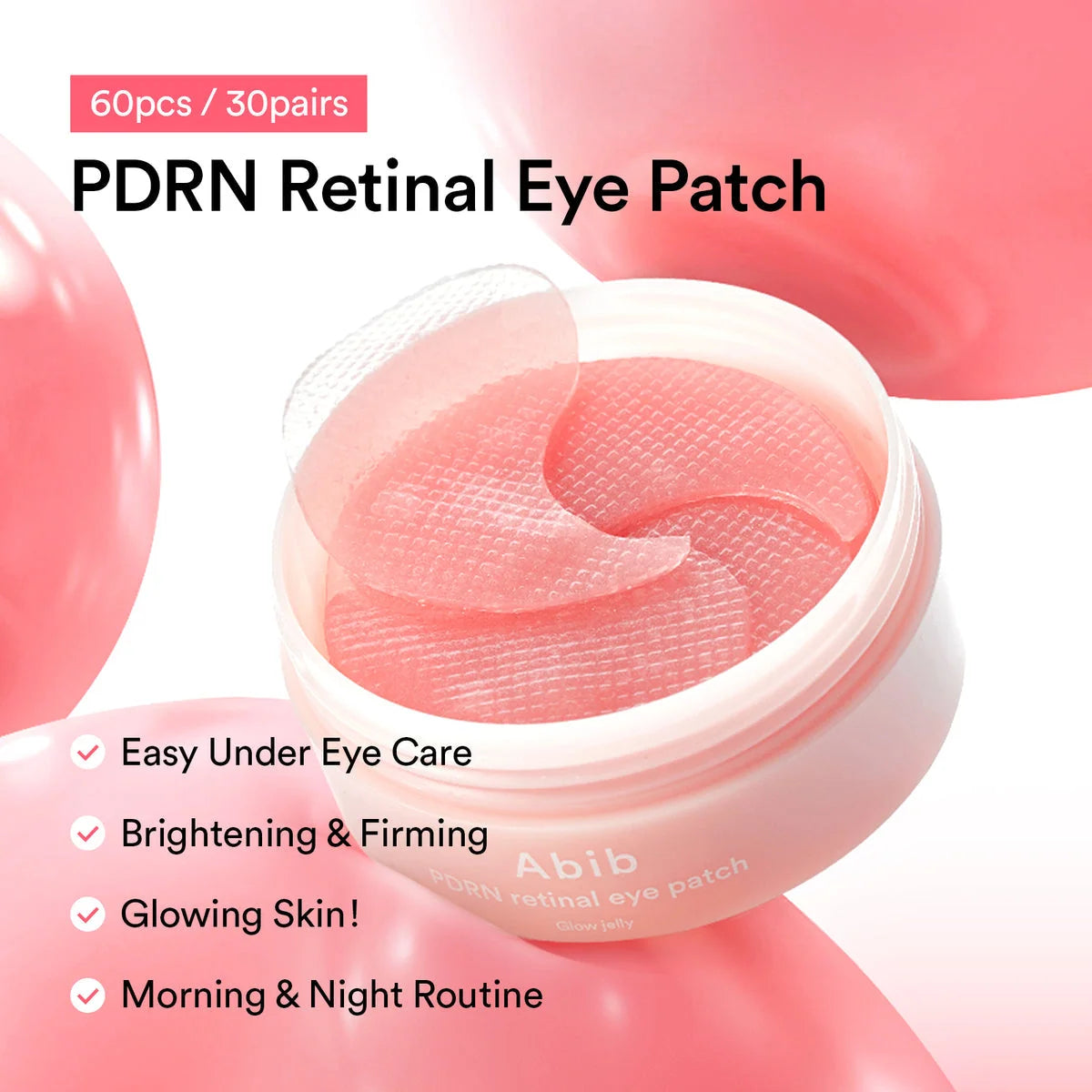 PDRN Retinal Eye Patch Glow Jelly  | 30 pares | Parches par ojeras