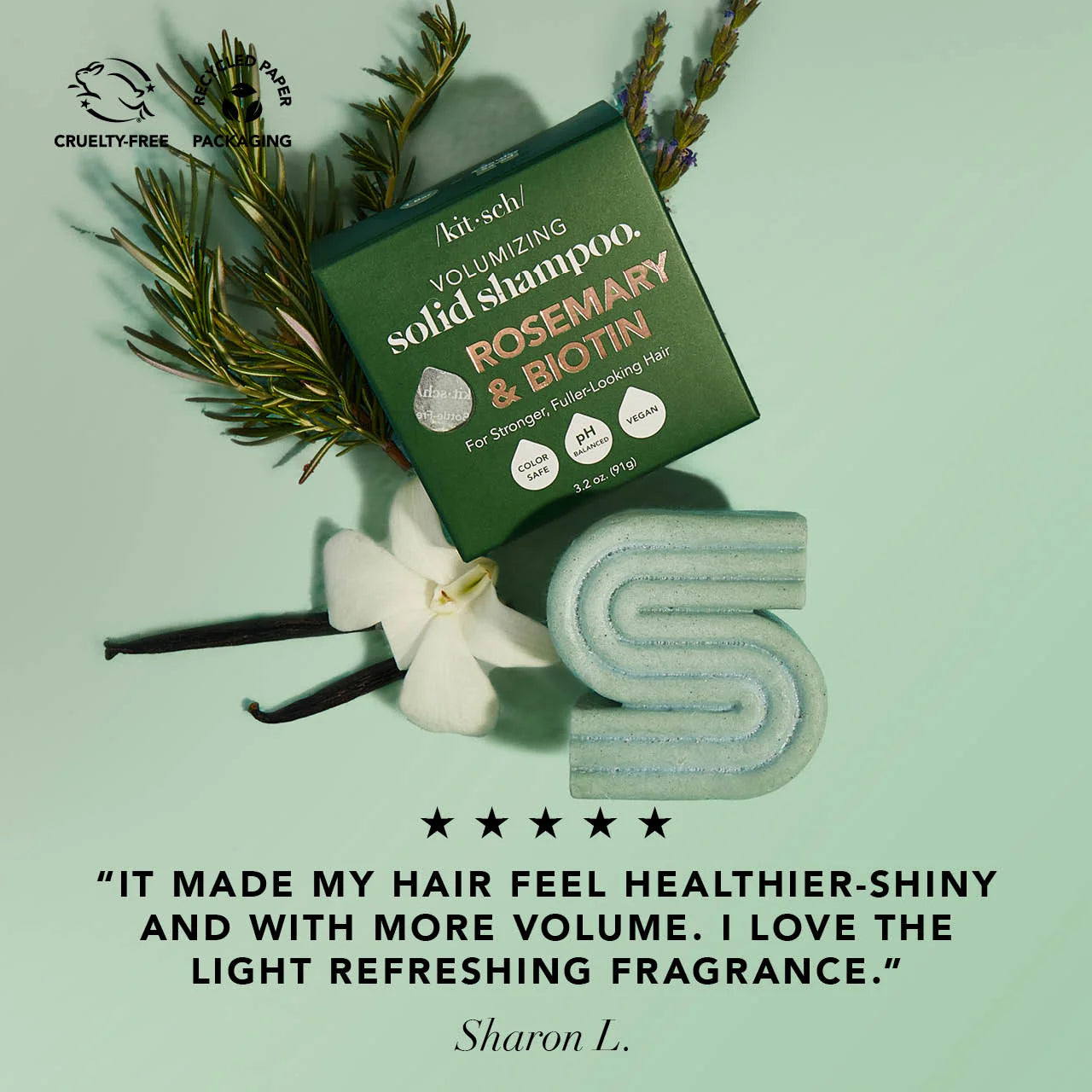 Rosemary & Biotin Volumizing Shampoo Bar | Shampoo en barra