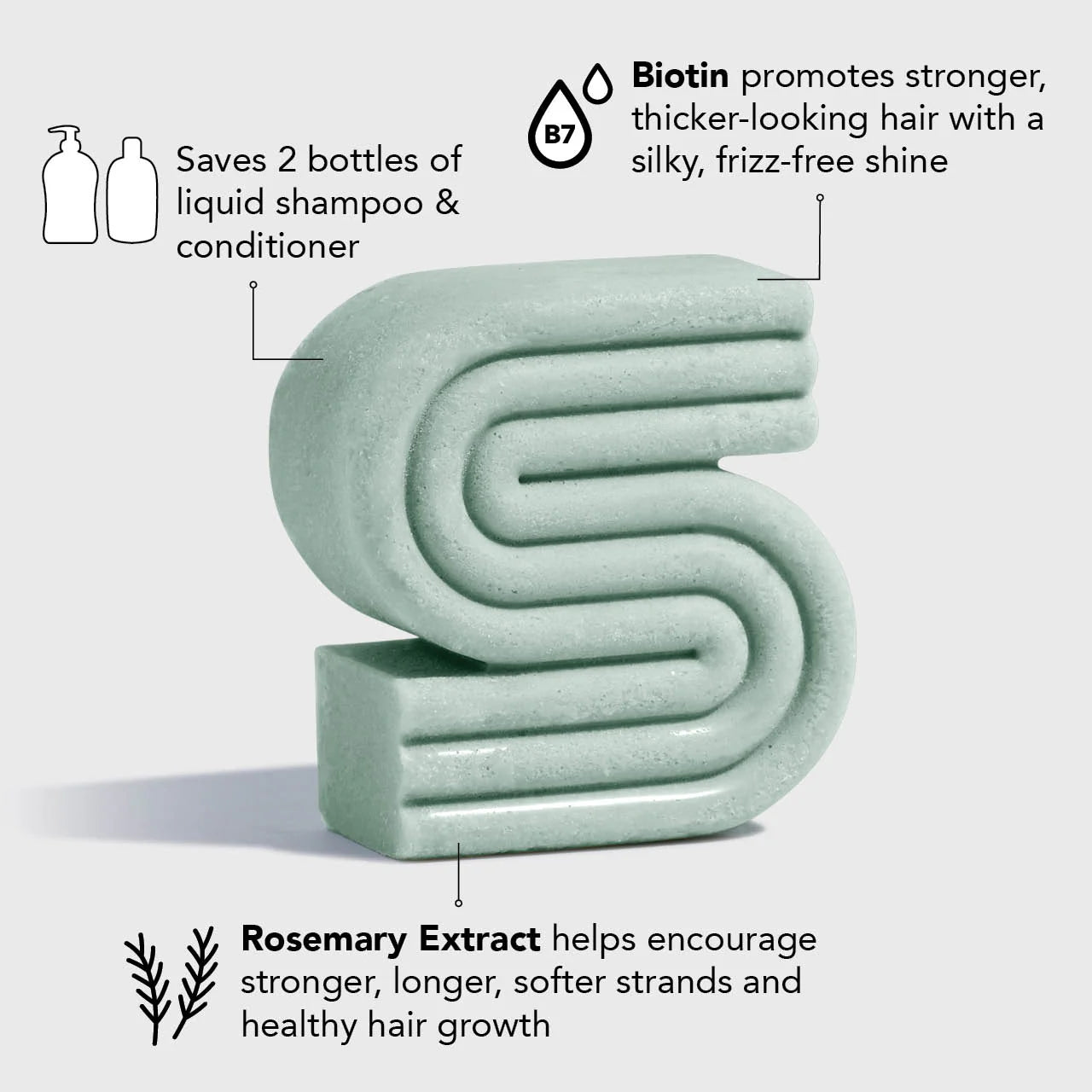 Rosemary & Biotin Volumizing Shampoo Bar | Shampoo en barra