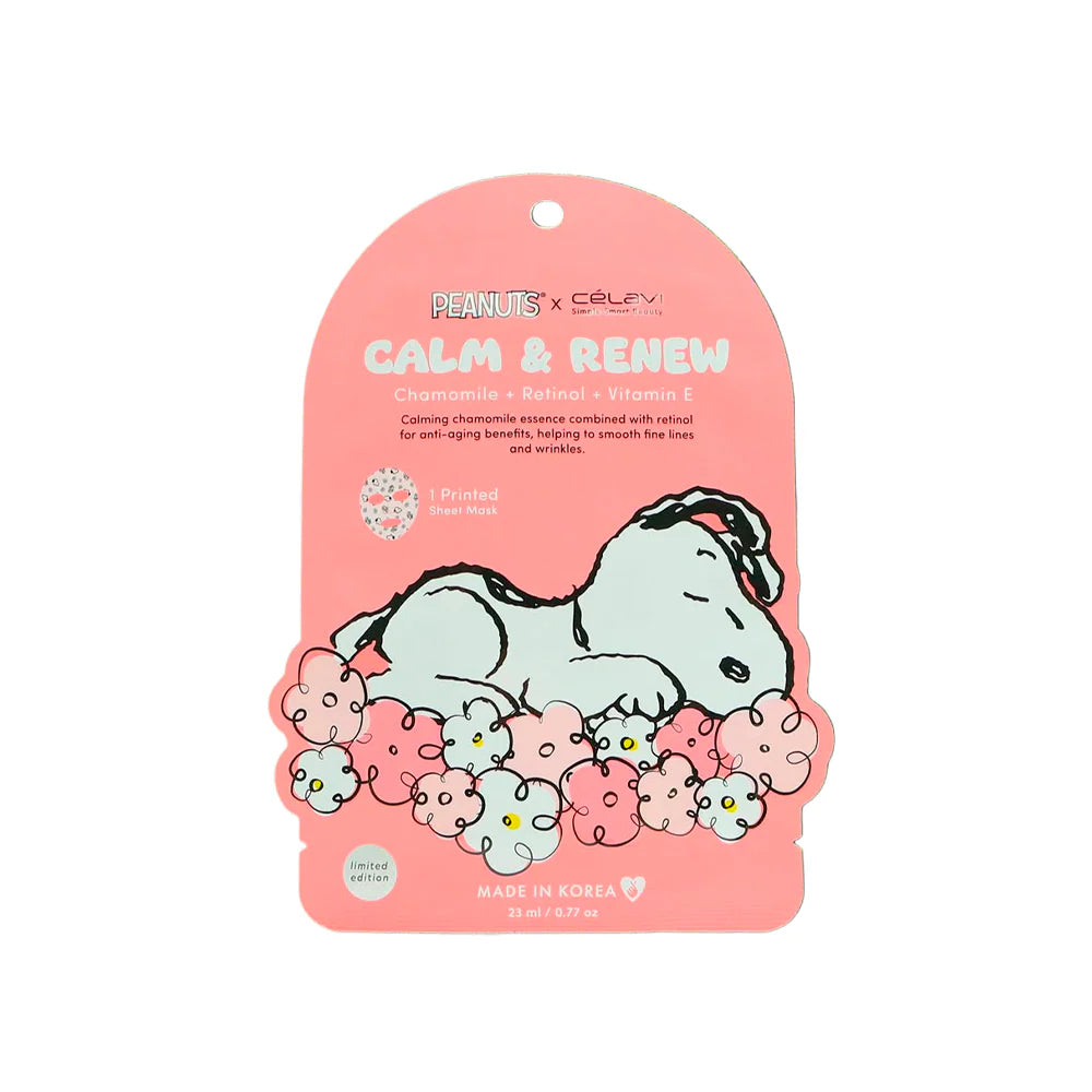 Snoopy's Face Sheet Mask | Set de 5 mascarillas para rostro x Peanuts