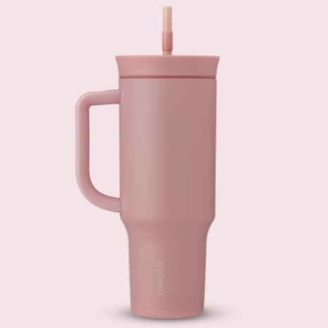 Rose Quartz Tumbler 40oz | Termo con asa