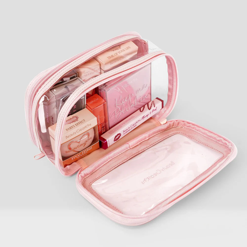 Clearly Pink Cosmetic Bag | Cosmetiquera transparente