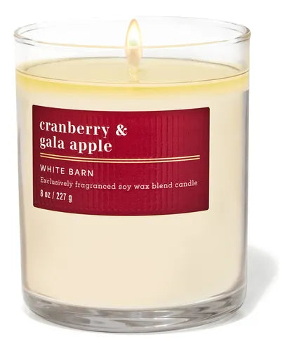 Cranberry & Gala Apple  1 Wick Candle | Vela aromática de 1 mecha - 227 gr