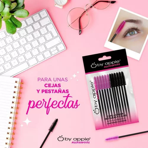 Cepillo Spoolie para cejas y pestañas | 12 pz