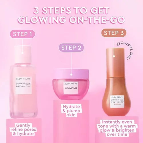 Get Glowing With Me Kit by Katie Fang with Hue Drops Tinted Serum | Set de Skincare