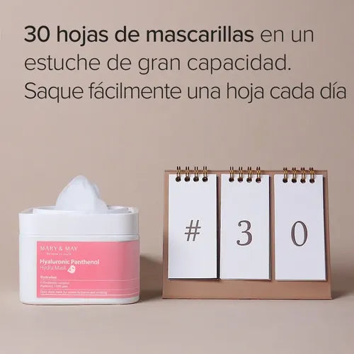 Hyaluronic Panthenol Hydra Mask 30ea | Paquete de mascarillas para rostro