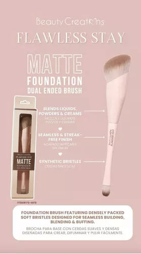 Flawless Stay Matte Foundation Dual Ended Brush  Brocha doble para rostro