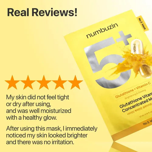 No.5+ Glutathione Vitamin Concentrated Mask | Mascarilla facial hidratante