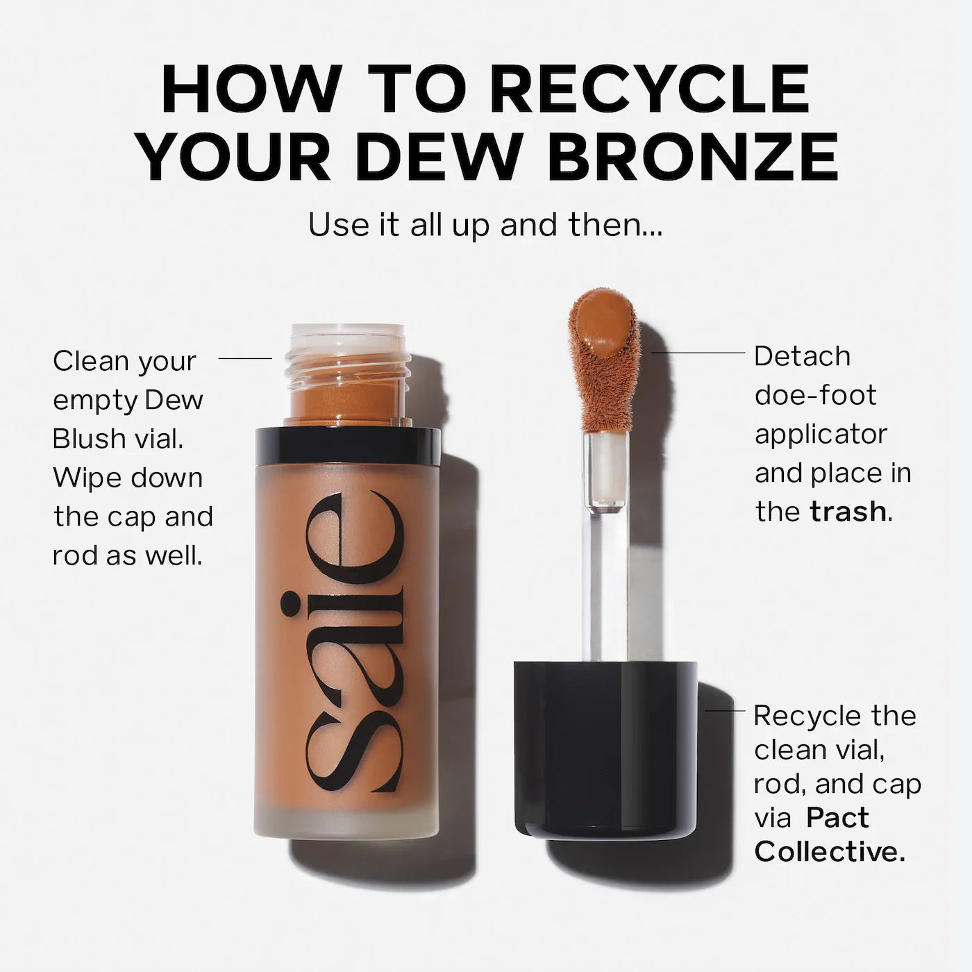 Saie Dew Bronze Soft-Focus Effortless Liquid Bronzer | Bronceador liquido