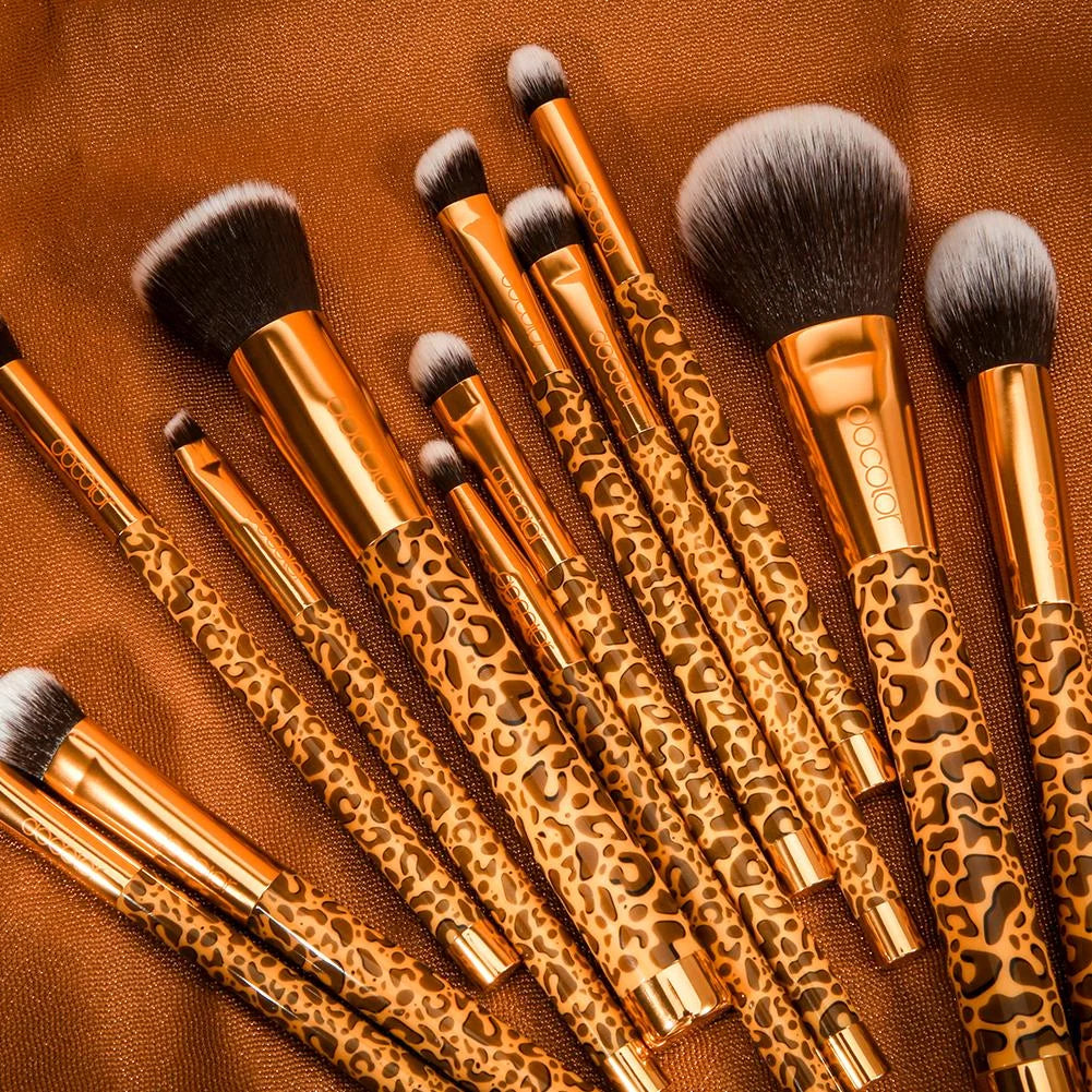 Leopard 14pc Brush Set | Set de brochas