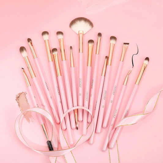 Pink 15 pc Eye brush Set | Set de brochas
