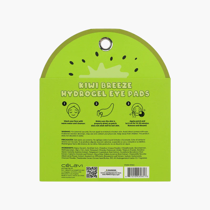 Kiwi Breeze Hydrogel Eye Pads | Parches hidrogel