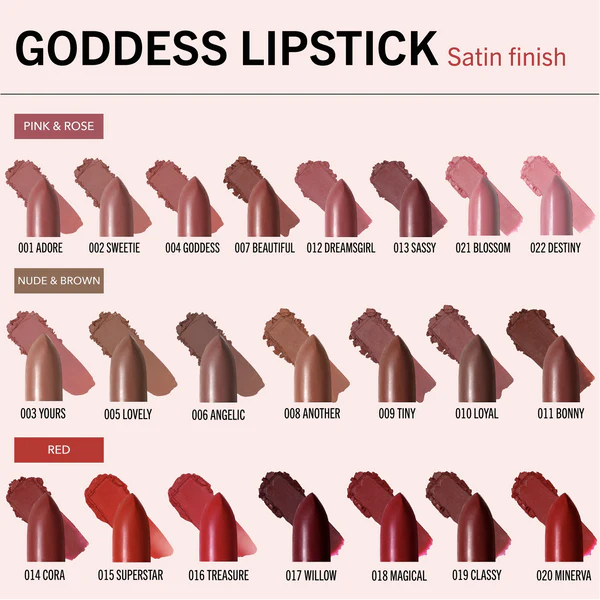 Lip Goddess Lipstick | Labial en barra satinado