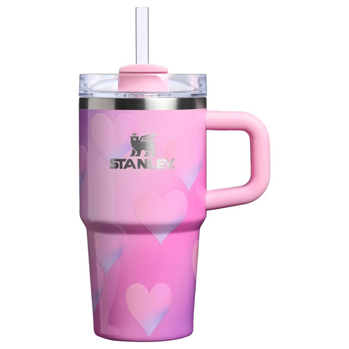 Stanley Valentine's Day  | Powder Pink Heart Gradient Flowstate Quencher Tumbler | 20 oz | Termo