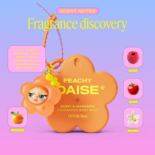 DAISE Mini Body Mist + Charm Peachy  | Mini Spray Corporal + Charm