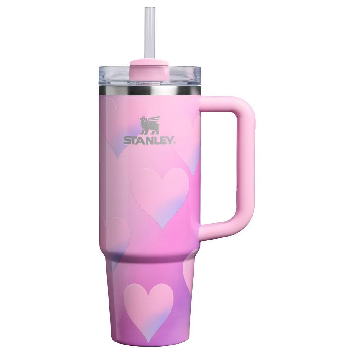 Stanley Valentine's Day  | Powder Pink Heart Gradient Flowstate Quencher Tumbler | 30 oz | Termo