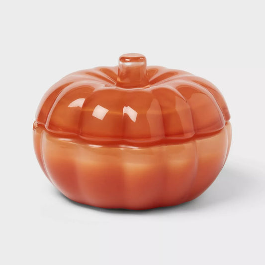 PUMPKIN SPICE CUPCAKES Lidded Glass Pumpkin Jar Candle - Threshold™ | Vela de 2 mechas