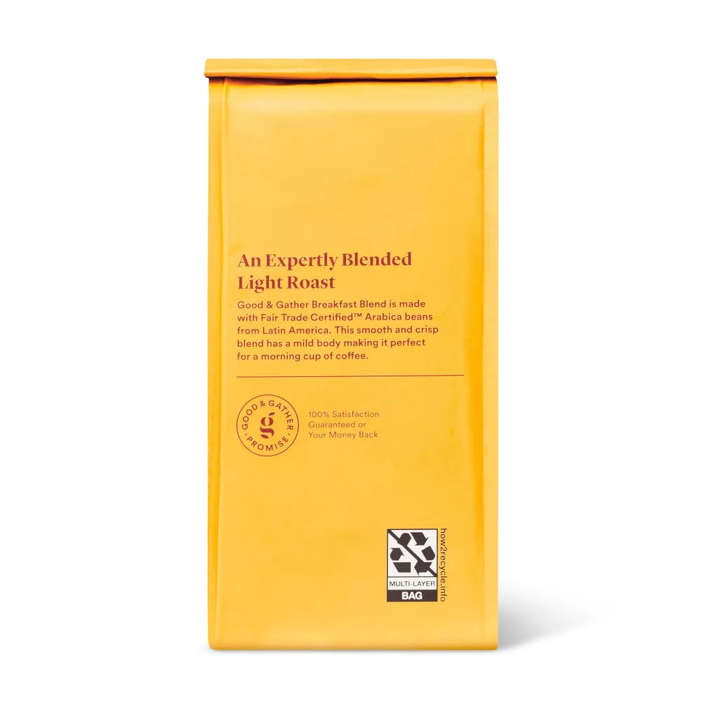 Breakfast Blend Light Roast Ground Coffee | Café Molido