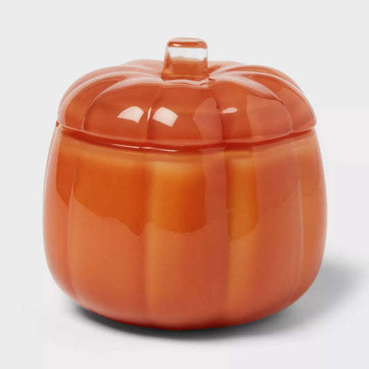 PUMPKIN SPICE CUPCAKES Lidded Glass Pumpkin Jar Candle - Threshold™ | Vela de 2 mechas 20 oz