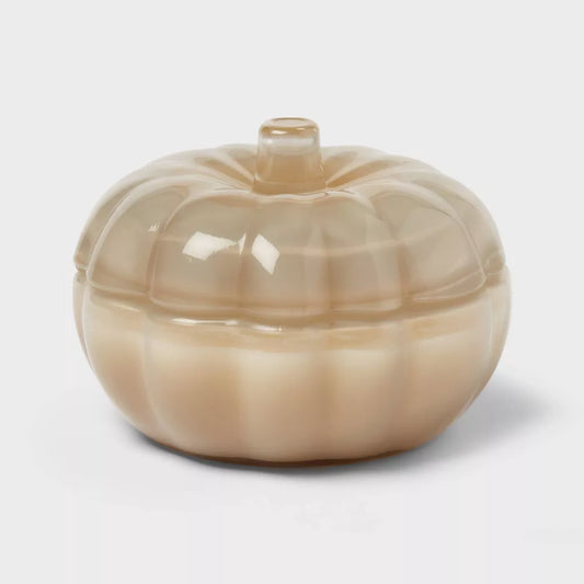 VANILLA PUMPKIN Lidded Glass Pumpkin Jar Candle - Threshold™ | Vela de 2 mechas