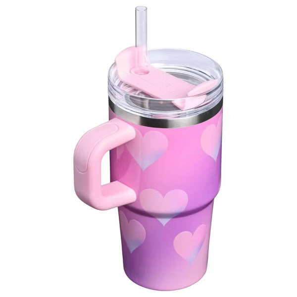 Stanley Valentine's Day  | Powder Pink Heart Gradient Flowstate Quencher Tumbler | 20 oz | Termo
