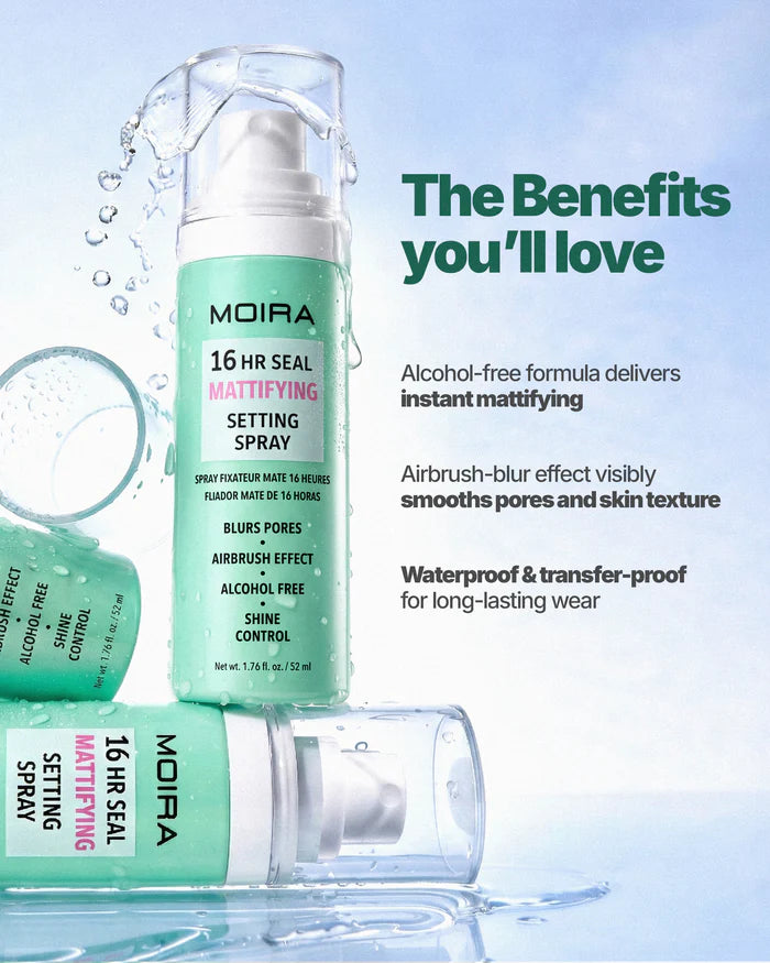16HR Seal Mattifying Setting Spray | Fijador de maquillaje