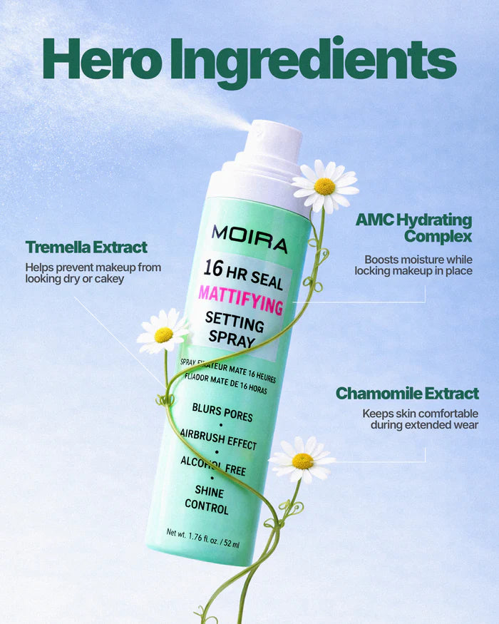 16HR Seal Mattifying Setting Spray | Fijador de maquillaje