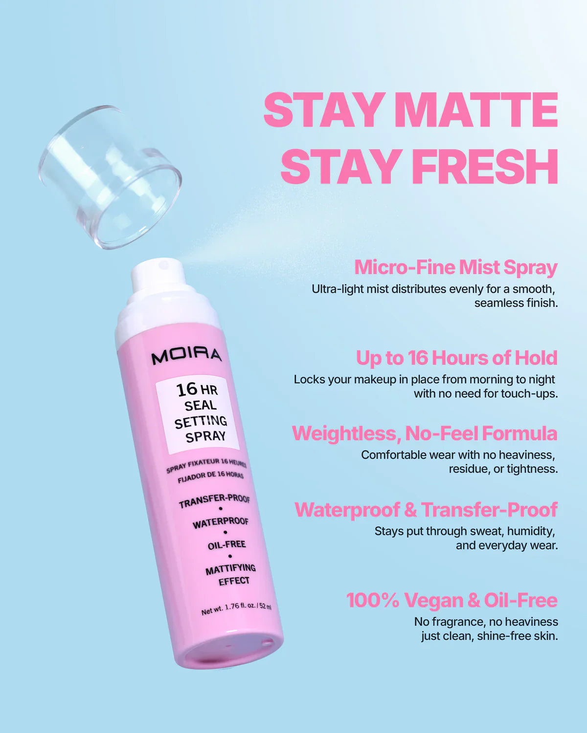 16 Hours Seal Setting Spray | Fijador de maquillaje