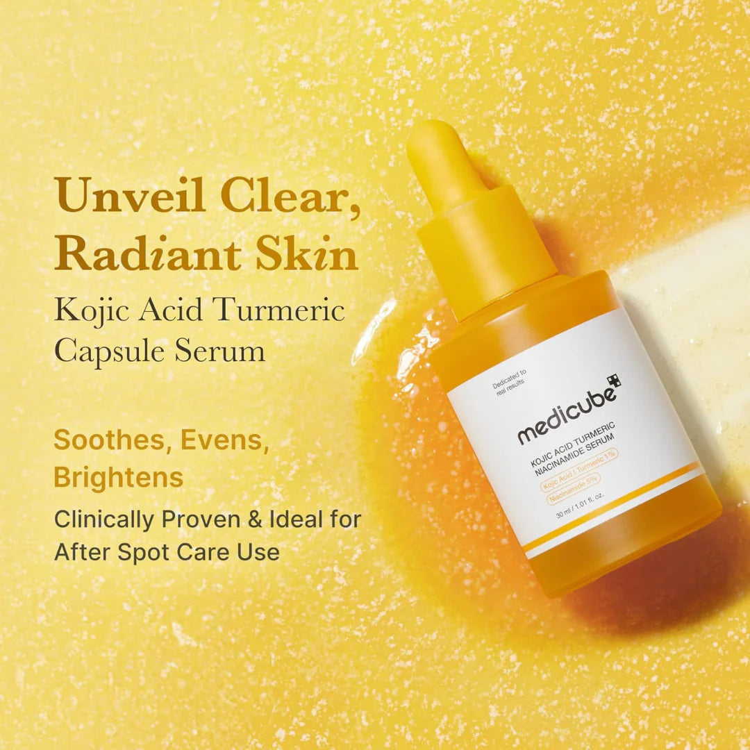 Kojic Acid Turmeric Niacinamide Serum | Suero facial de ácido kojico | Despigmentante y aclarante