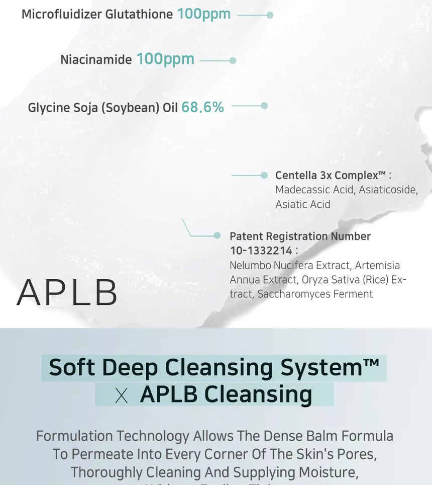 APLB Glutathione Niacinamide Cleansing Balm 80 ML | Balsamo Limpiador