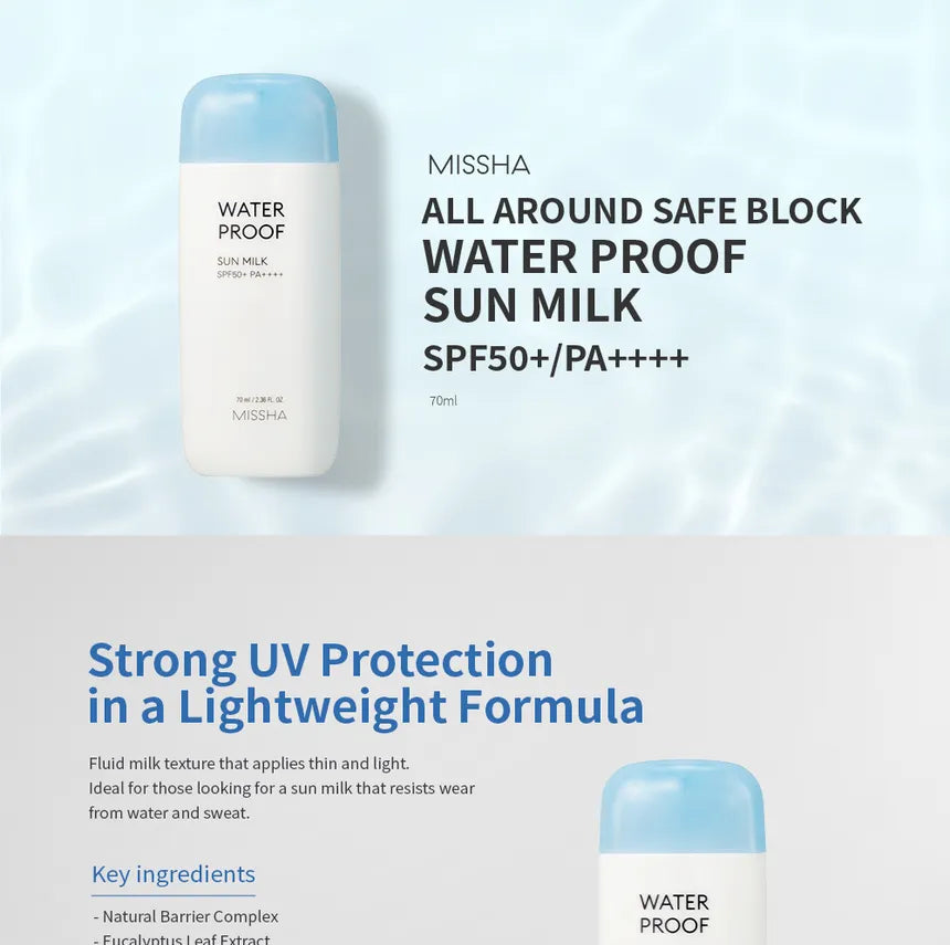 Water Proof Sun Milk SPF50 + PA++++ | Leche para rostro con protector