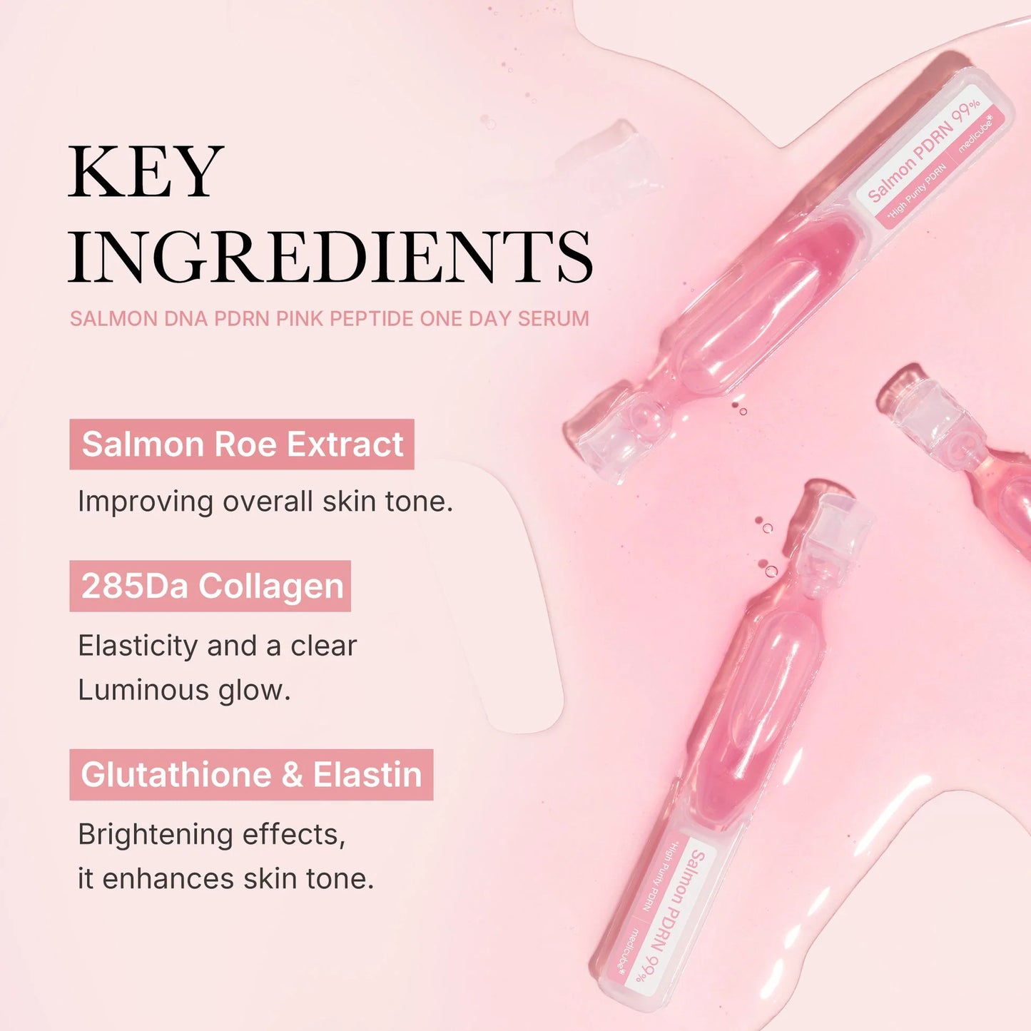 PDRN Pink One Day Serum 10 PCS | Ampolleta Hidratante y Antiedad