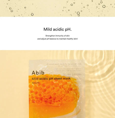 Mild Acidic PH Sheet Mask Honey Fit Sheet Mask | Mascarilla para rostro