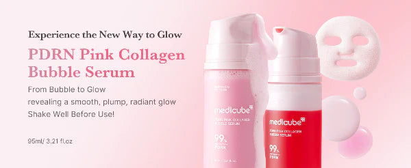 PDRN Pink Collagen Bubble Serum | Suero facial en espuma | Reparador hidratante