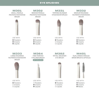 Ready, Set, Pro | Juego de 16 pinceles para rostro y ojos