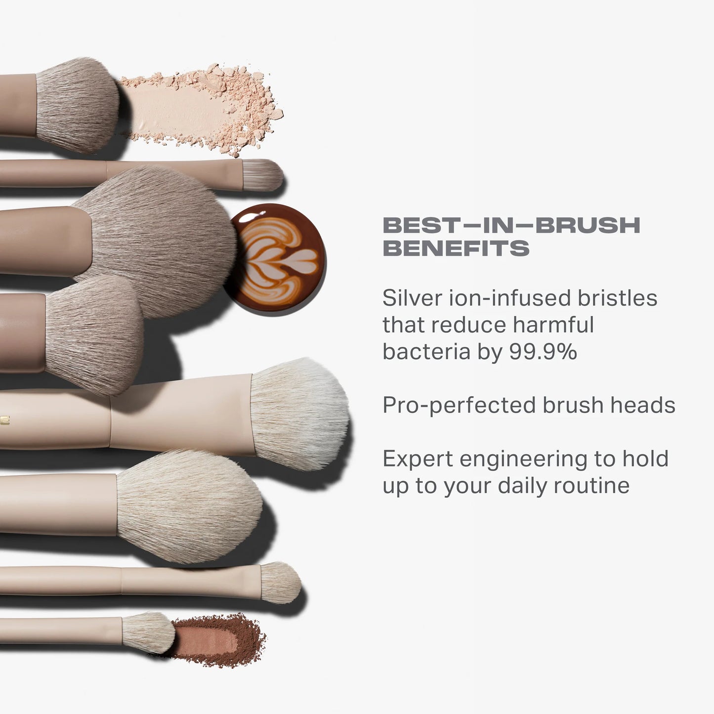 Iced Mocha | 4-Piece Face Brush Set | Set de brochas